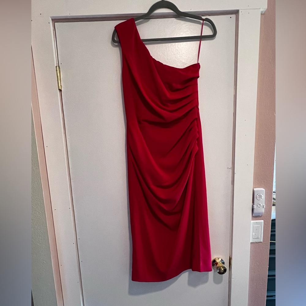 Dress The Population size M one Shoulder Red Dress